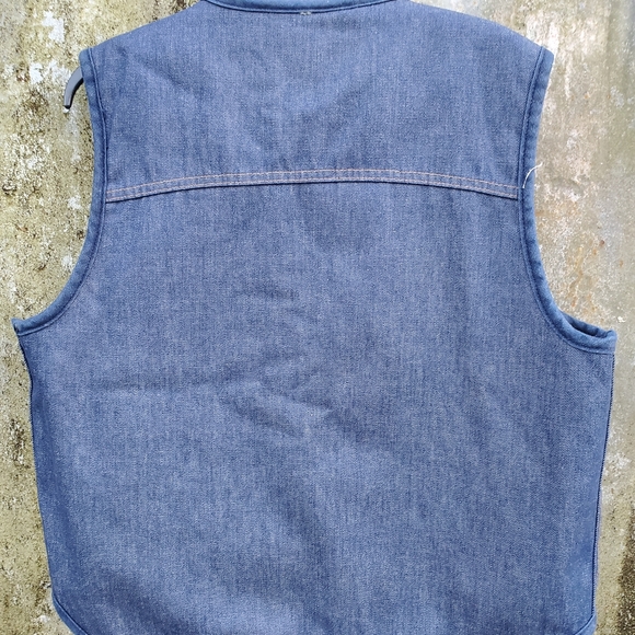 SEARS AND ROEBUCK DENIM VEST SIZE XL - Picture 2 of 4
